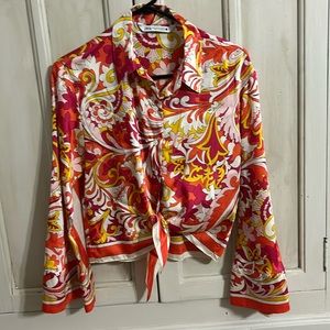 Zara summer fun button down shirt